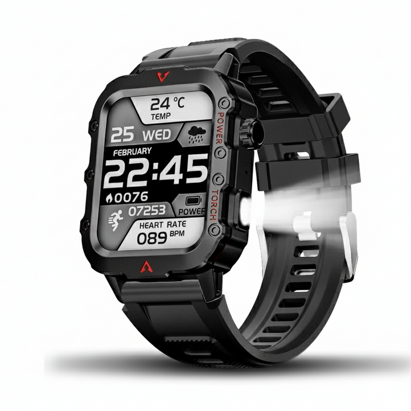 Smartwatch LED Flashlight Bluetooth Fitness Tracker