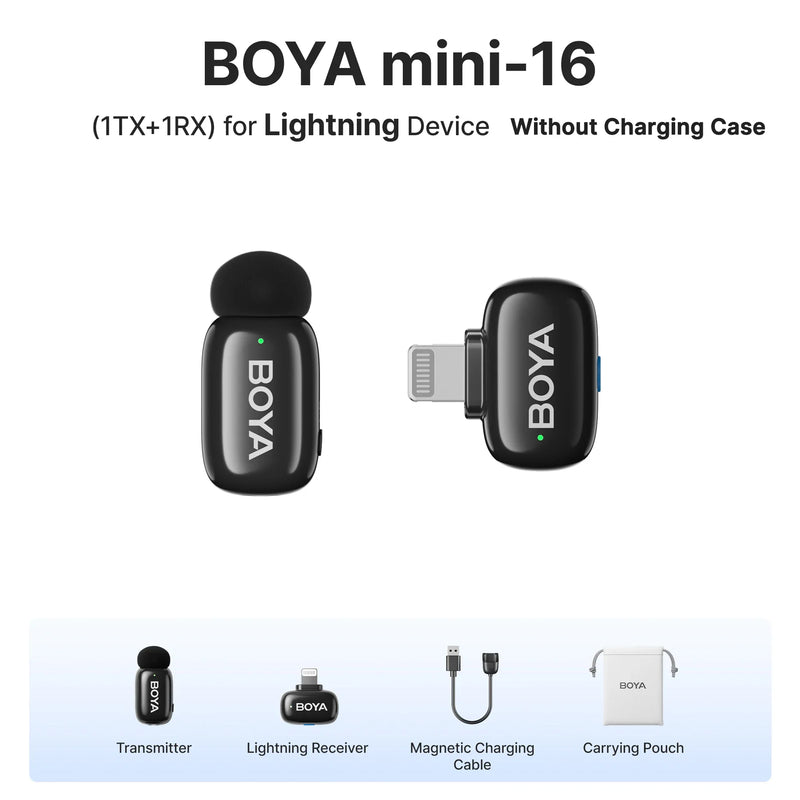 BOYA M2 Pro Wireless Lavalier Microphone for iPhone & Android