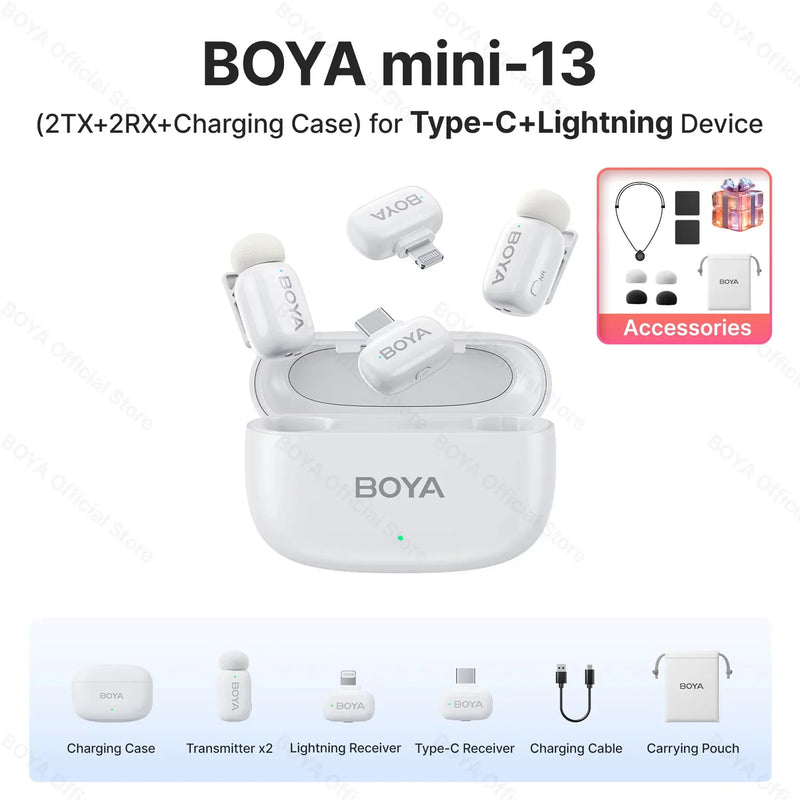 BOYA M2 Pro Wireless Lavalier Microphone for iPhone & Android