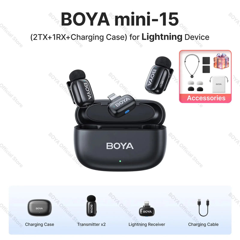 BOYA M2 Pro Wireless Lavalier Microphone for iPhone & Android