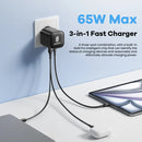 65W GaN USB-C Fast Charger
