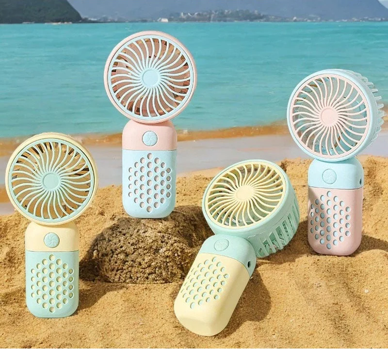 Portable USB Mini Fan – Rechargeable Handheld Cooler