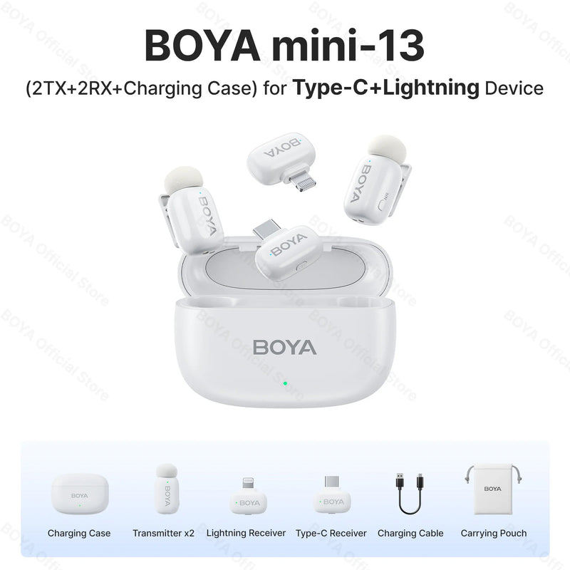 BOYA M2 Pro Wireless Lavalier Microphone for iPhone & Android