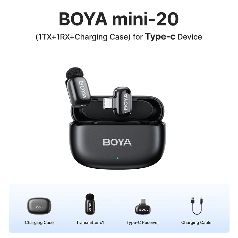 BOYA M2 Pro Wireless Lavalier Microphone for iPhone & Android