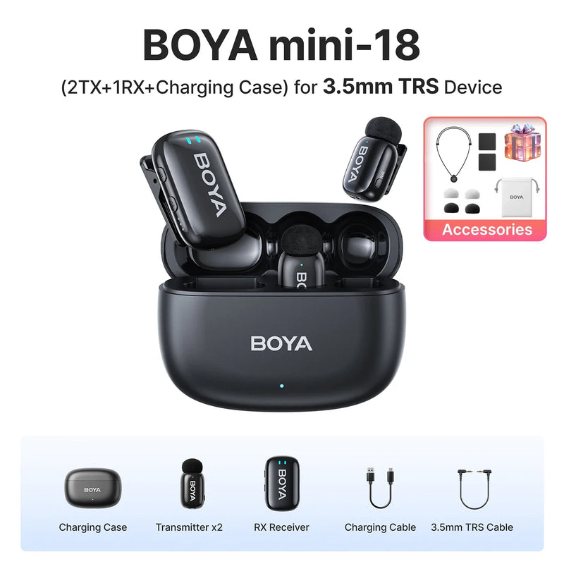 BOYA M2 Pro Wireless Lavalier Microphone for iPhone & Android