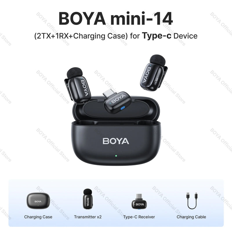 BOYA M2 Pro Wireless Lavalier Microphone for iPhone & Android