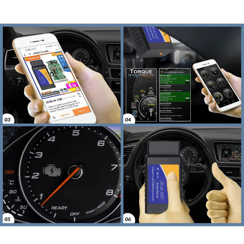 OBD2 Diagnostic Tool – ELM327 V1.5 USB Scanner for Ford