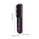Wireless Hair Straightening Brush – USB Ceramic Heating