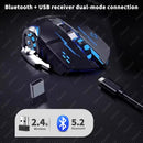 SilentStrike Wireless Gaming Mouse – Rechargeable Bluetooth RGB Mouse for PC & Laptop