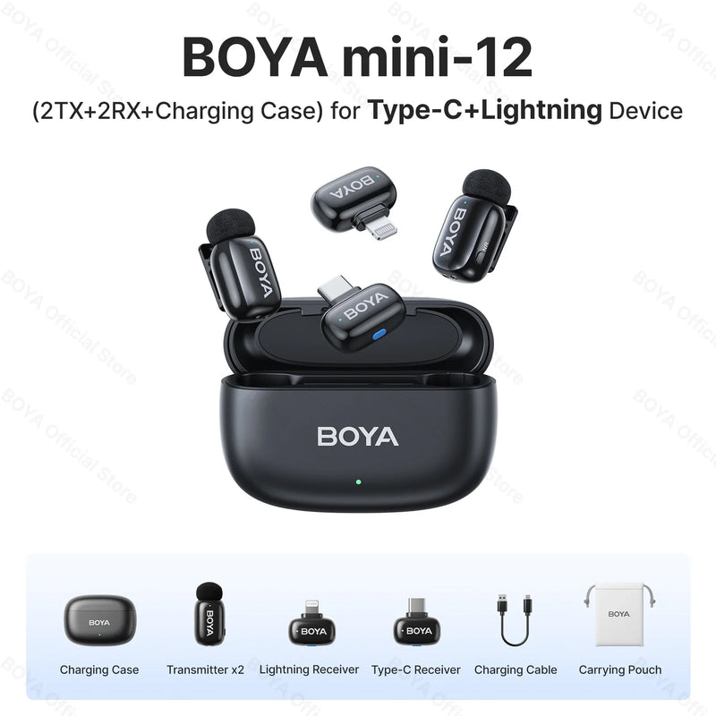 BOYA M2 Pro Wireless Lavalier Microphone for iPhone & Android