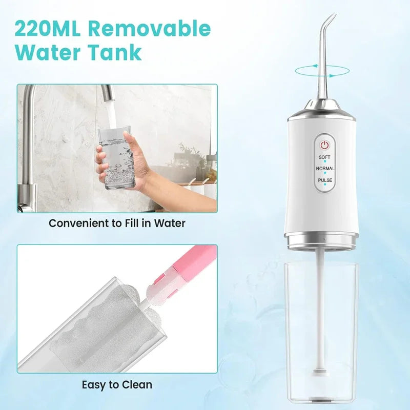 Portable Water Flosser – USB Rechargeable Oral Irrigator