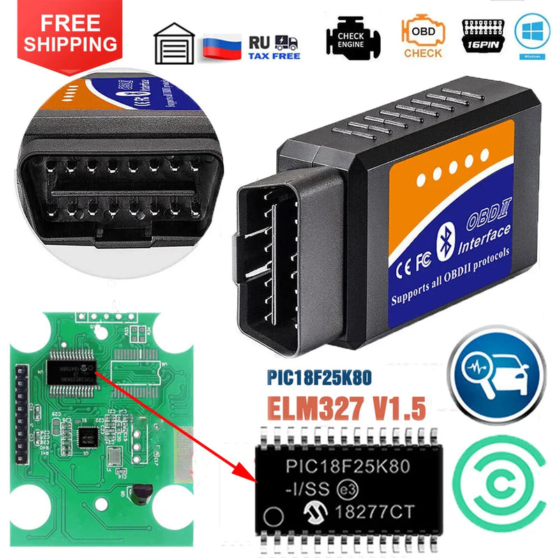 OBD2 Diagnostic Tool – ELM327 V1.5 USB Scanner for Ford